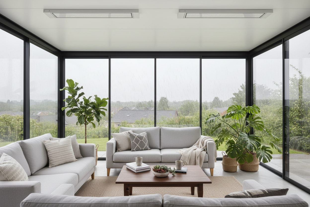 ECOSUN HEATSTRIP 1200W - 2 compacte panelen in plafond